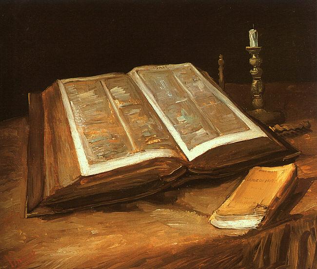 Vincent Van Gogh Still Life with Bible oil painting picture